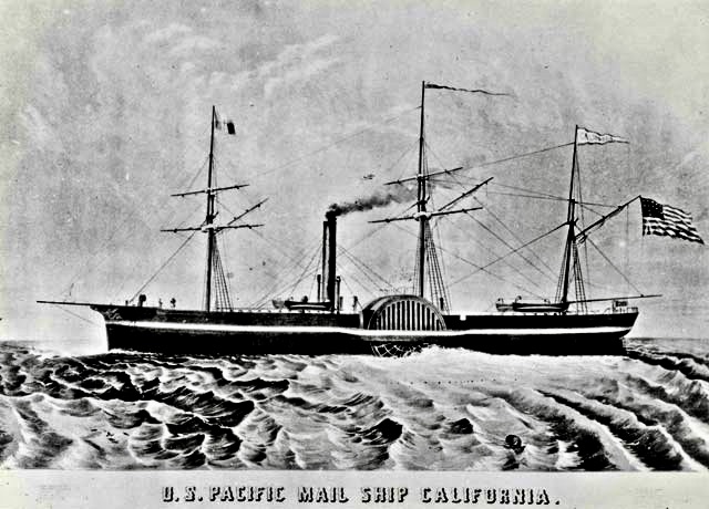 SS California, first Gold Rush ship to reach San Francisco