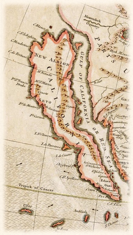 Map of California, 1750