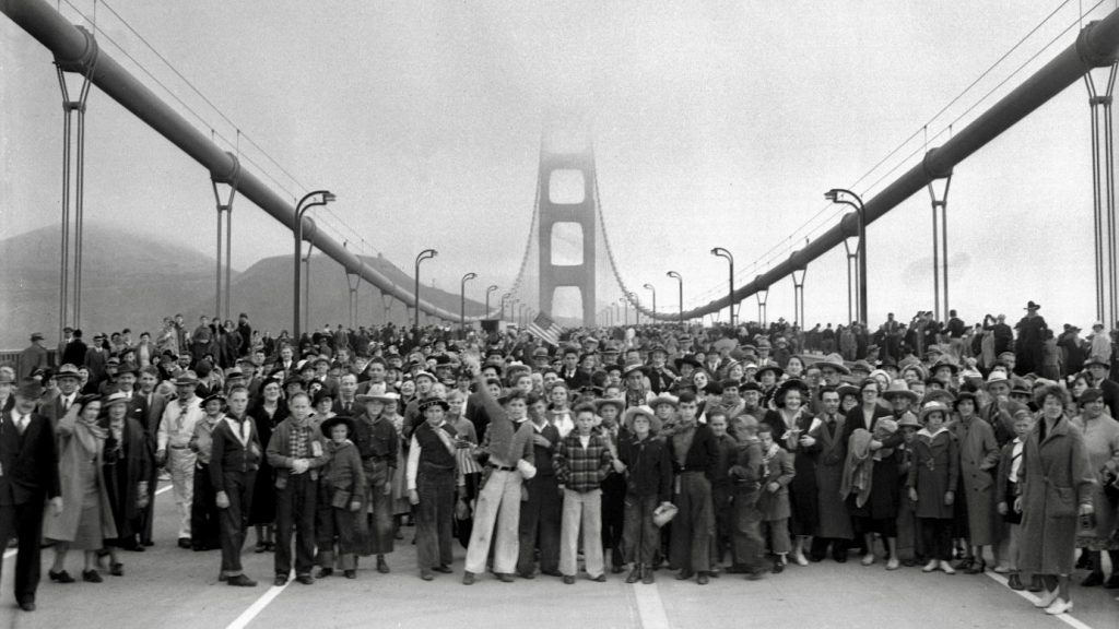 Opening of Golden Gate Bridge, 1937