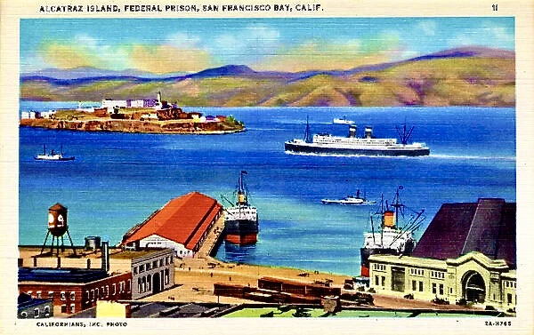 Postcard of Alcatraz