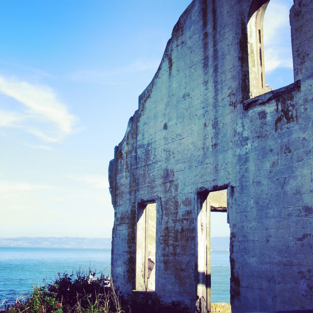 San Francisco Bay and prison building