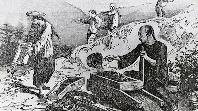 Chinese gold miners during California Gold Rush