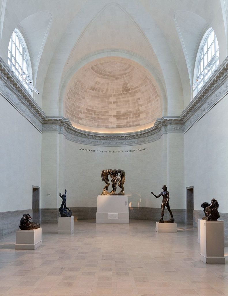 The Spreckels Gallery, Legion of Honor, with Rodin's statues
