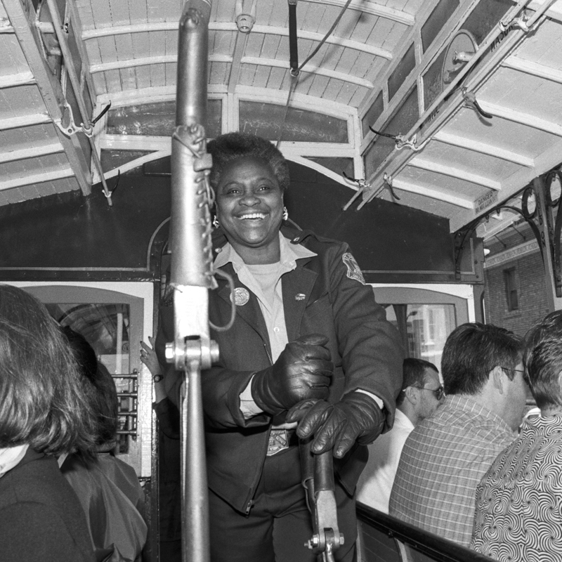 Fannie Mae Barnes at Work on Powell and Mason Cable Line | June 5, 1998 (SFMTA)