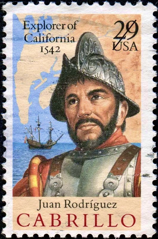 U.S. Postal Service stamp commemorating Juan Rodriguez Cabrillo