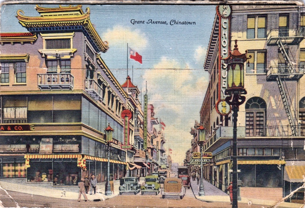 Postcard of Chinatown, architectural icon of SF since 1920's