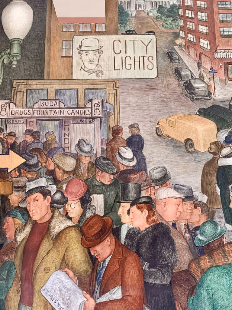 Detail of mural in Coit Tower